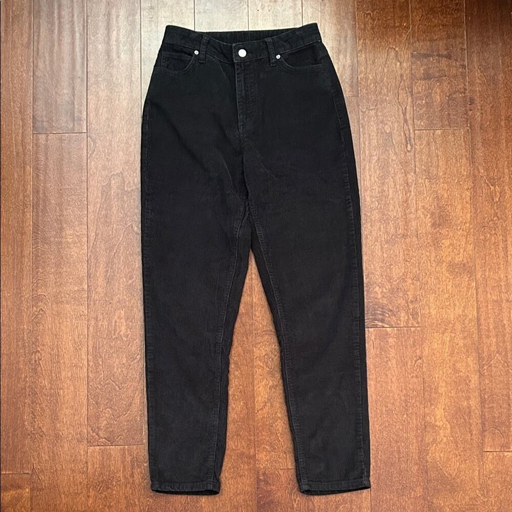 BDG Urban Outfitters Black Mom High-Rise Wide Wale Corduroy Pants, Size 27